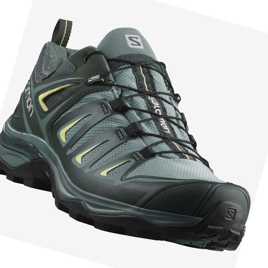 Tenis Senderismo Salomon WoX ULTRA 3 GORE-TEX Mujer Verdes | MX 2832CTV